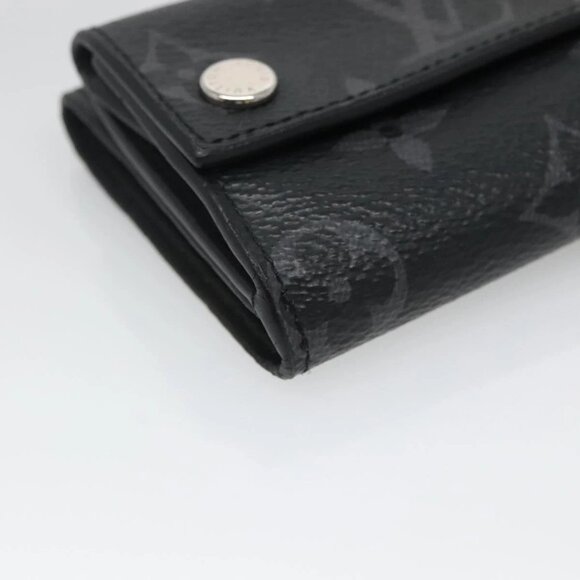 LOUIS VUITTON Monogram Eclipse Discovery Compact Wallet M67630 LV Auth 135759 - Picture 8 of 15